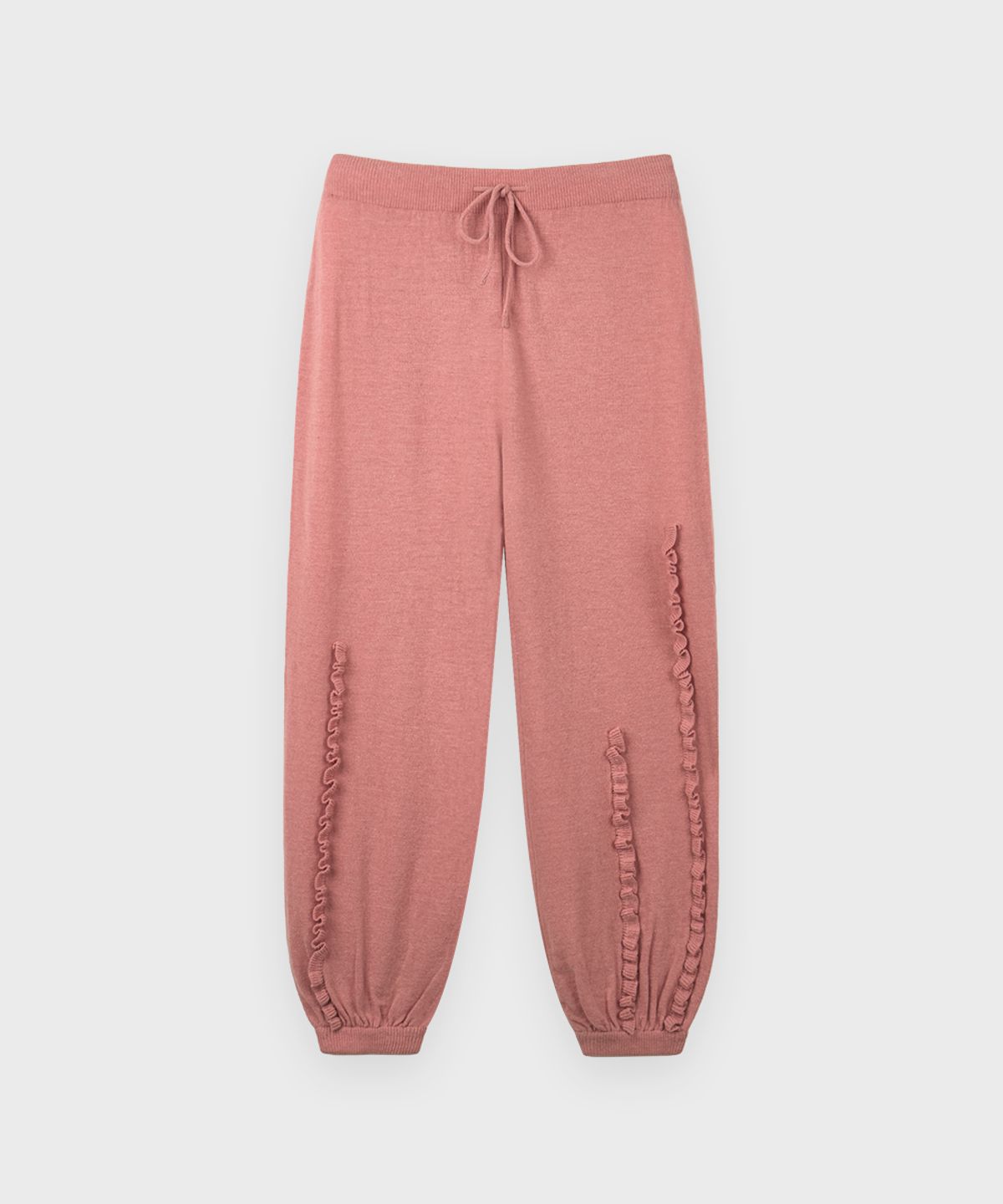 시눈(SINOON) Ruffle Easy Pants (Dusty Pink)