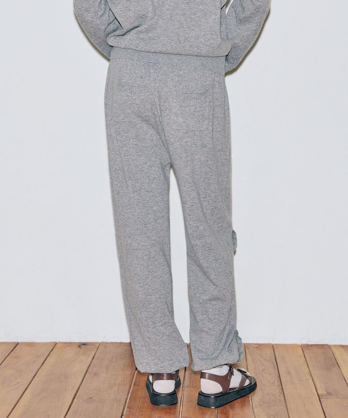 시눈(SINOON) Ruffle Easy Pants (Grey)