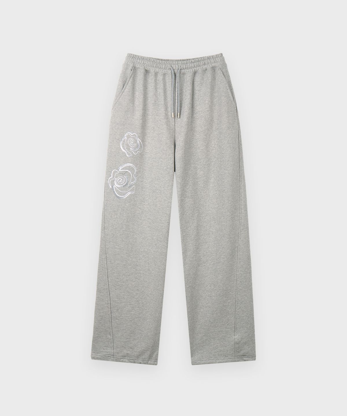 시눈(SINOON) Rose Stamp Jogger Pants (Melange Grey)