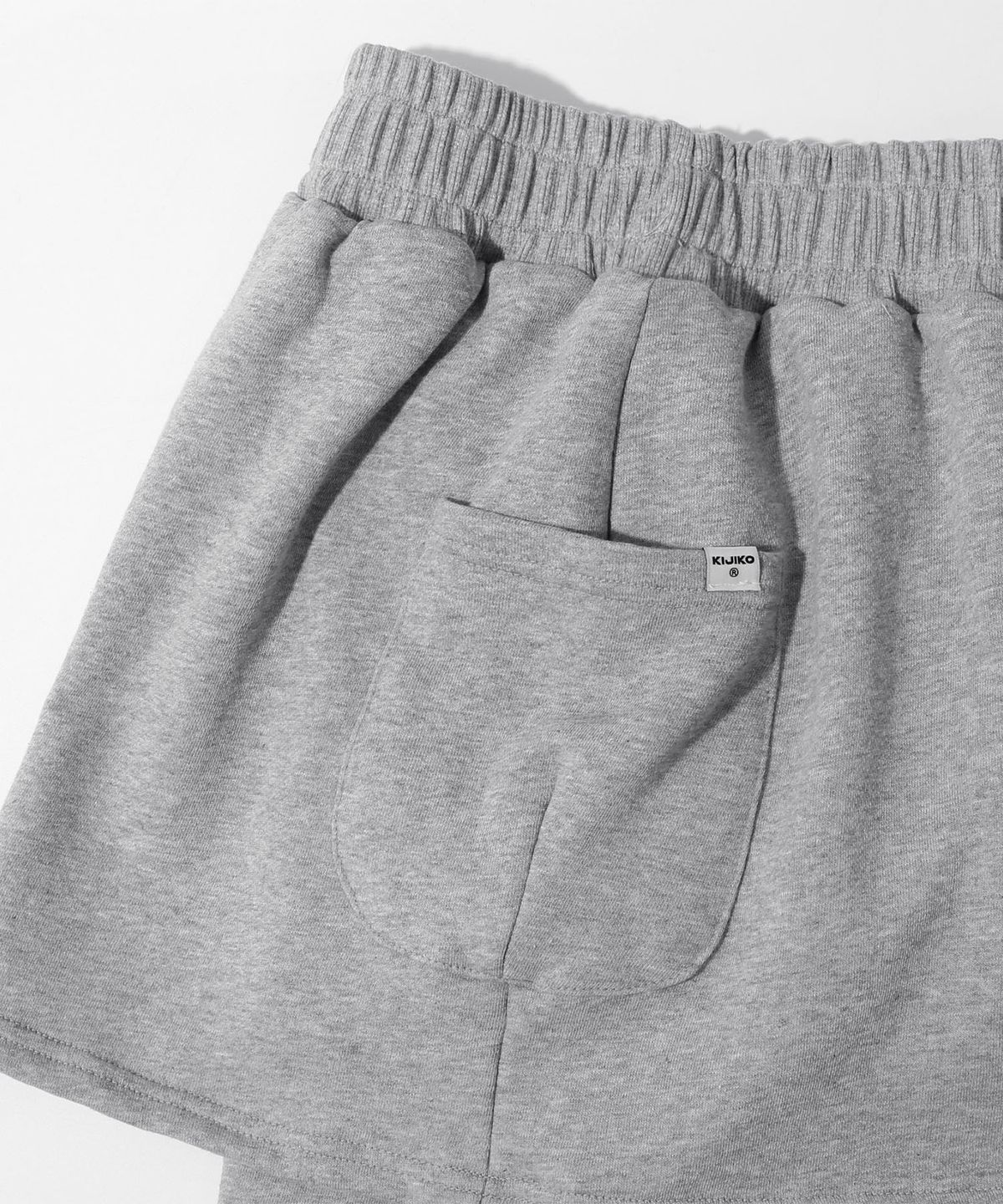 키지코(KIJIKO) ke611-Bootcut Skirt Pants Melange Gray