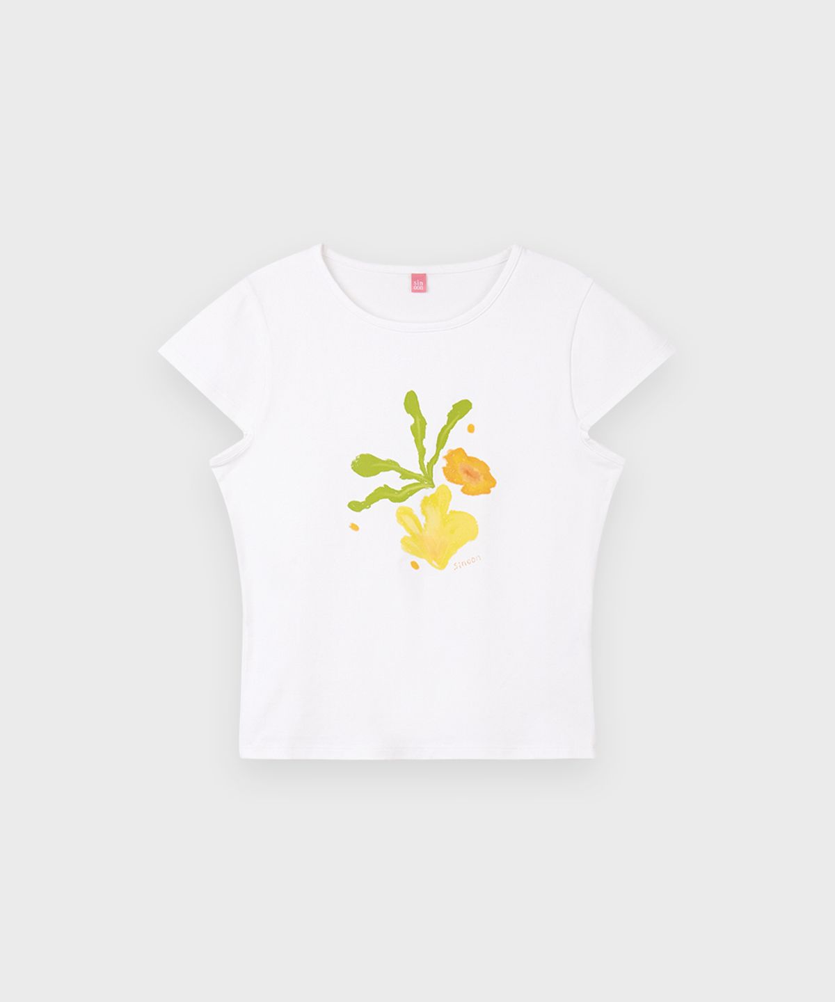 시눈(SINOON) SN Yellow Blossom T-Shirt (White)