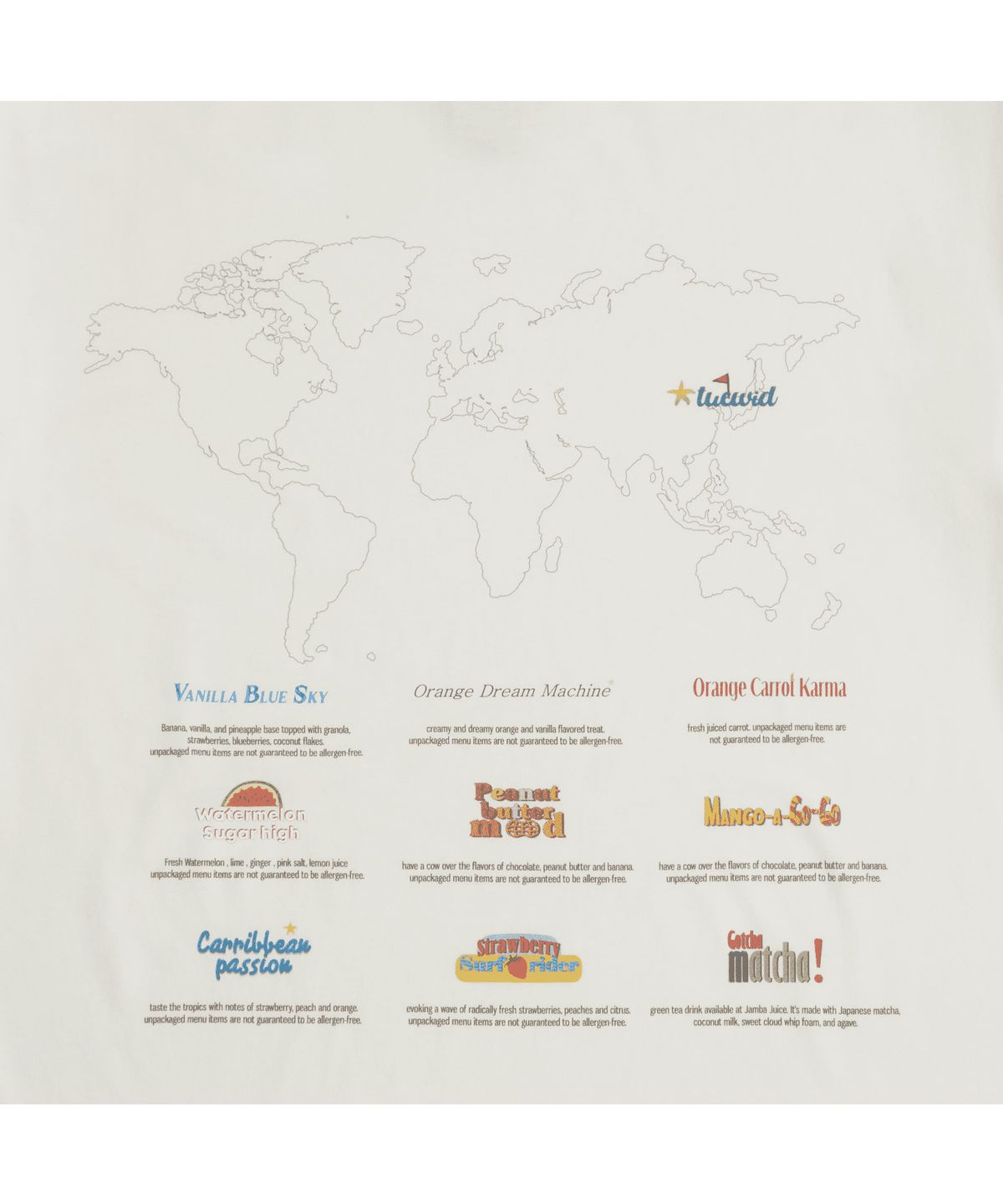 투위드(TUEWID) Tuewid summer shake souvenir tee in white
