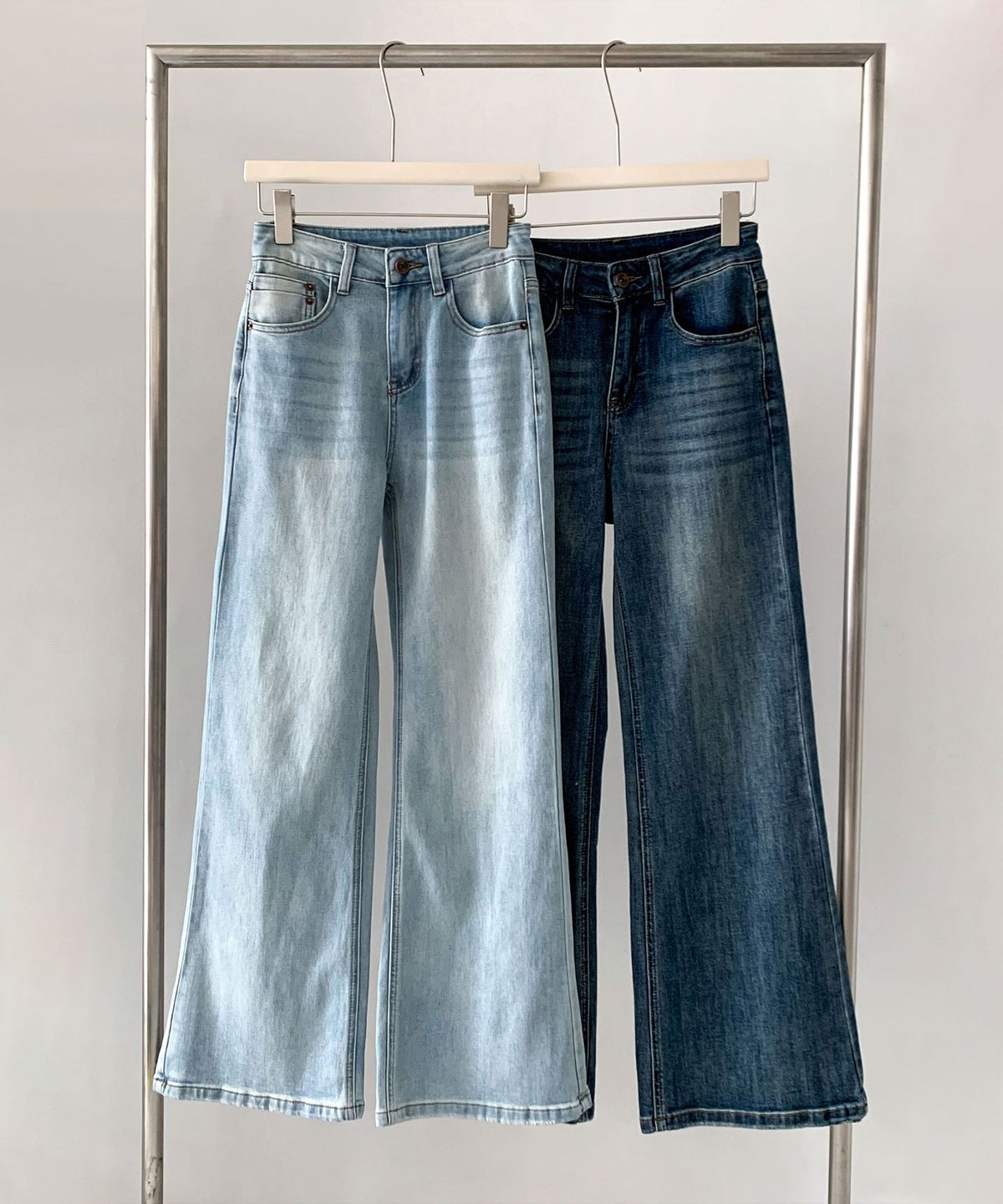 바스카라(VASCARA) Semi Bootcut Washing Denim Pants (2colors)