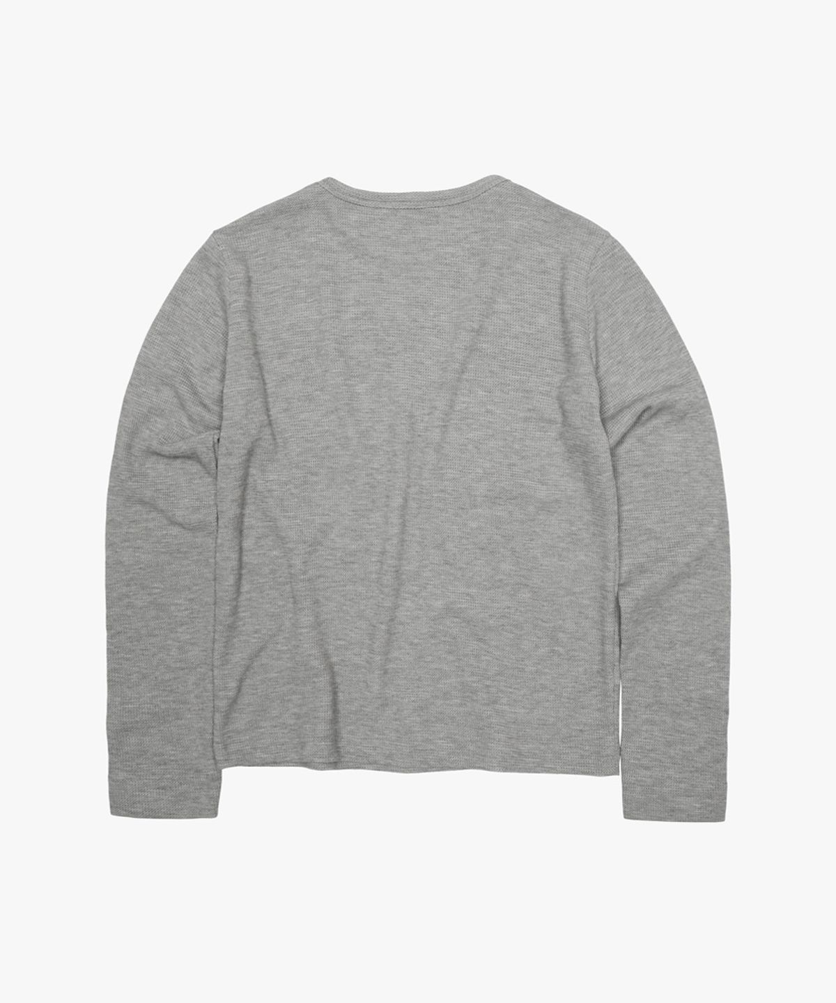 38컴온커먼(38COMEONCOMMON) Waffle Regular Long Sleeve (Melange Gray)