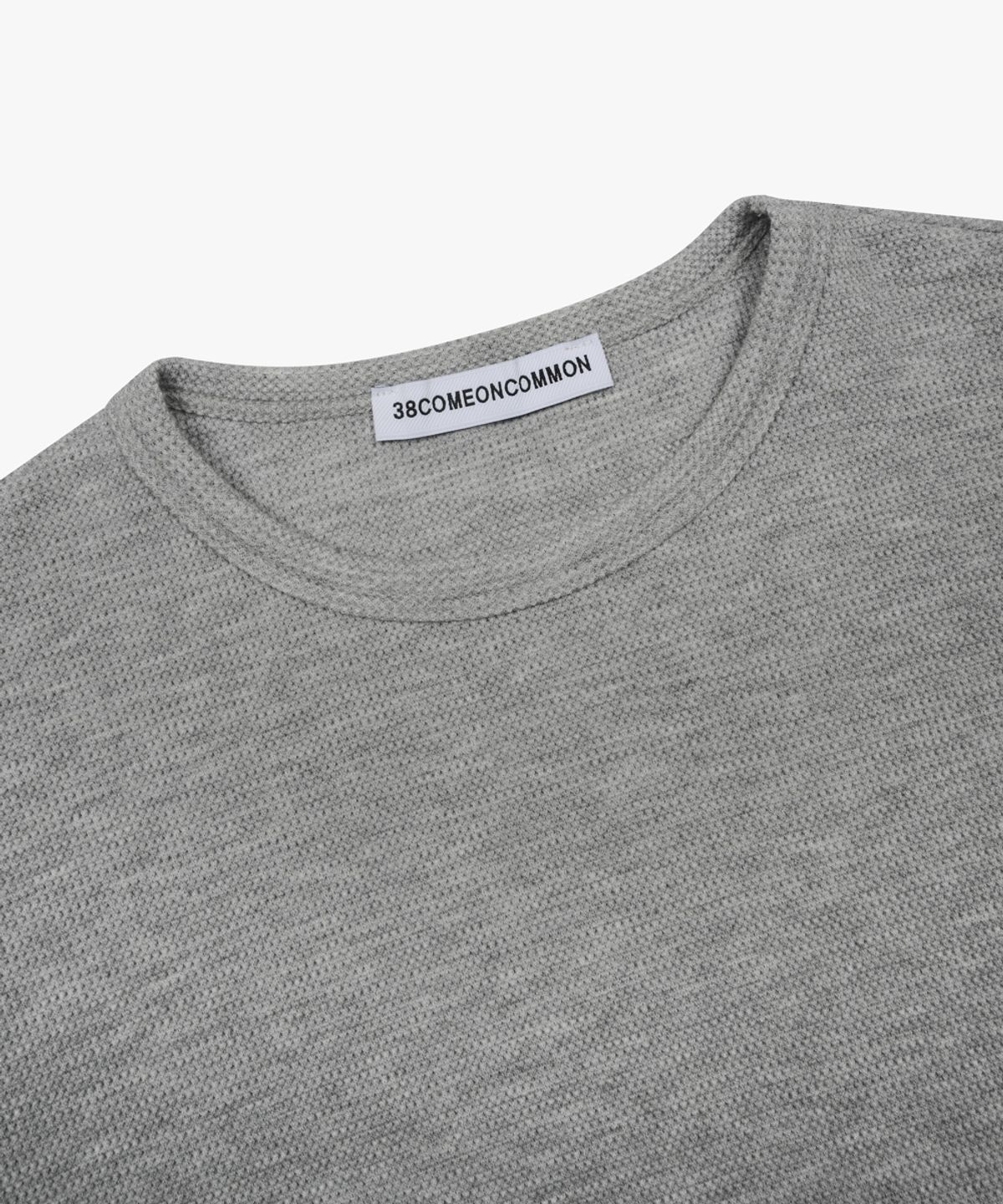38컴온커먼(38COMEONCOMMON) Waffle Regular Long Sleeve (Melange Gray)