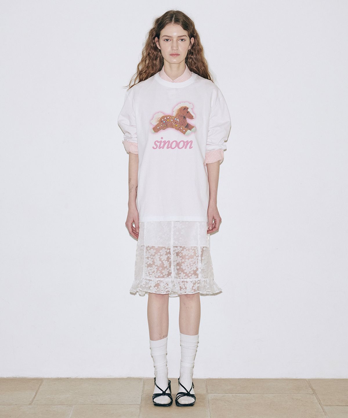 시눈(SINOON) Horse Beads Long Sleeve (White)