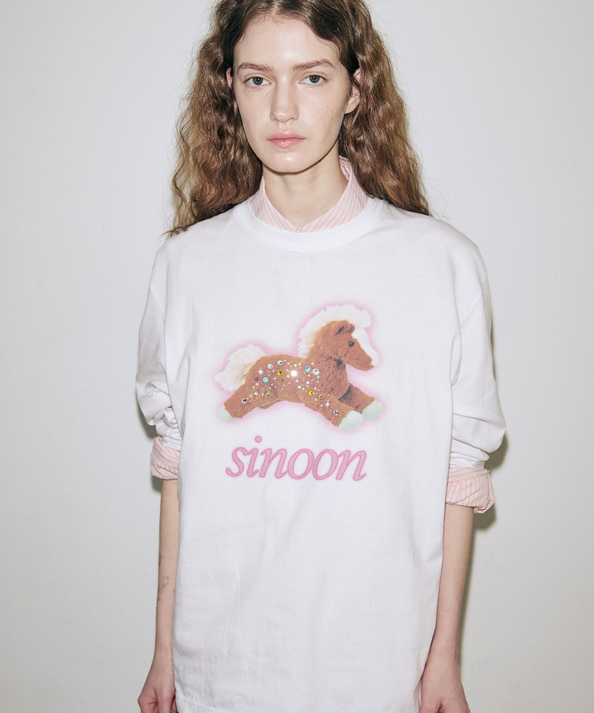 시눈(SINOON) Horse Beads Long Sleeve (White)