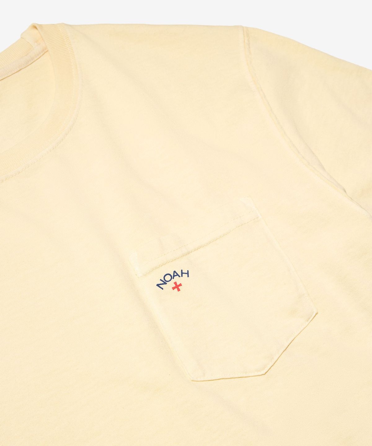 노아(NOAH) (U) 코어 로고 포켓 티 라이트 옐로우 CORE LOGO POCKET TEE LIGHT YELLOW