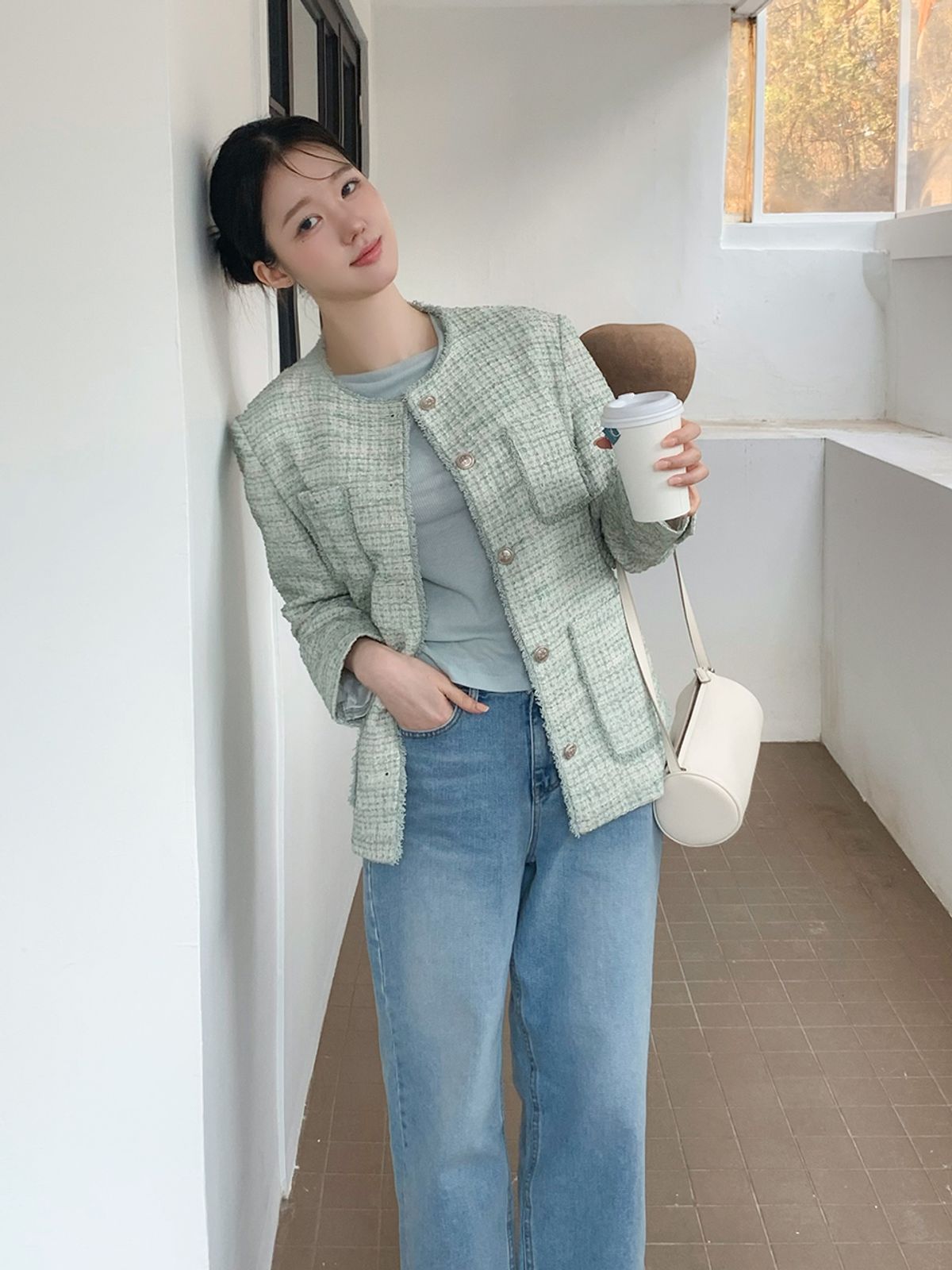 르니나(LENINA) PONY wide denim pants_BLUE