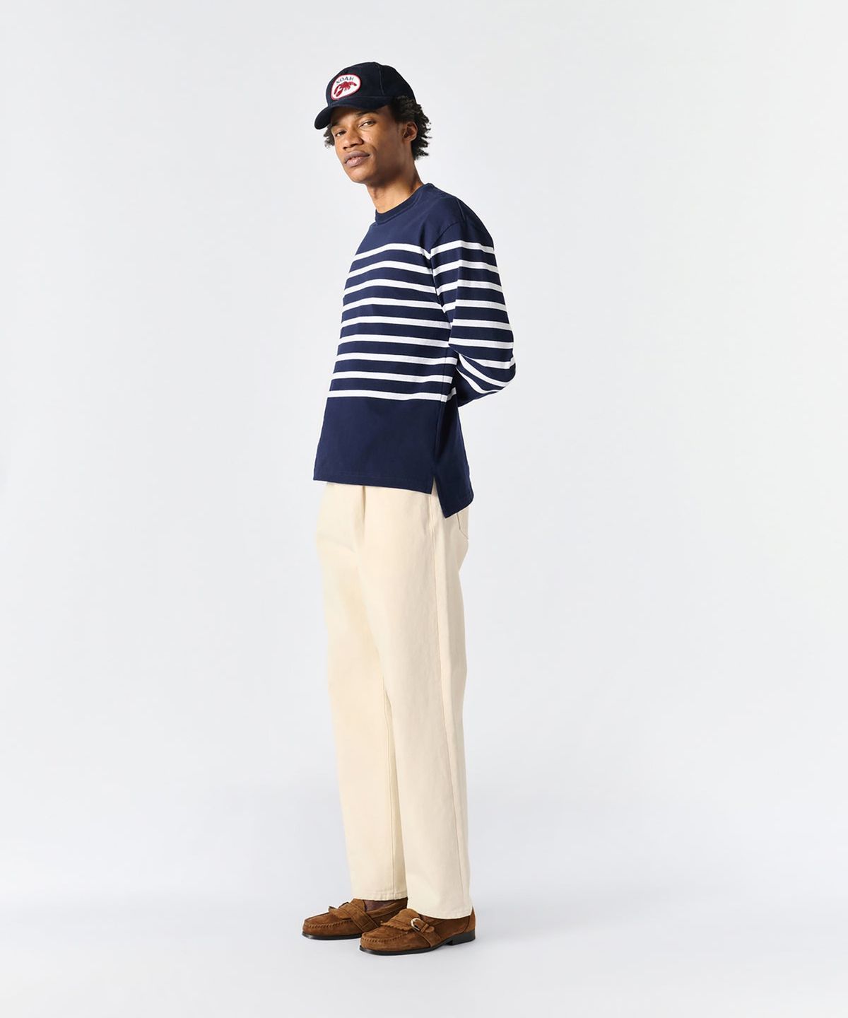 노아(NOAH) (U) 브러시드 플리츠 진 내추럴 BRUSHED COTTON PLEATED JEANS NATURAL