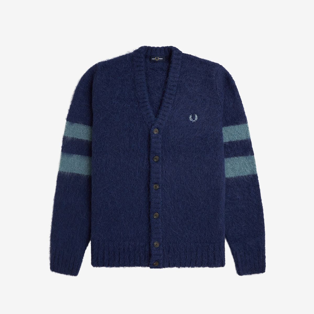 프레드페리(FRED PERRY) [Sharp] 청키 팁 슬리브 가디건 - 프렌치 네이비 AFPM2531550-143