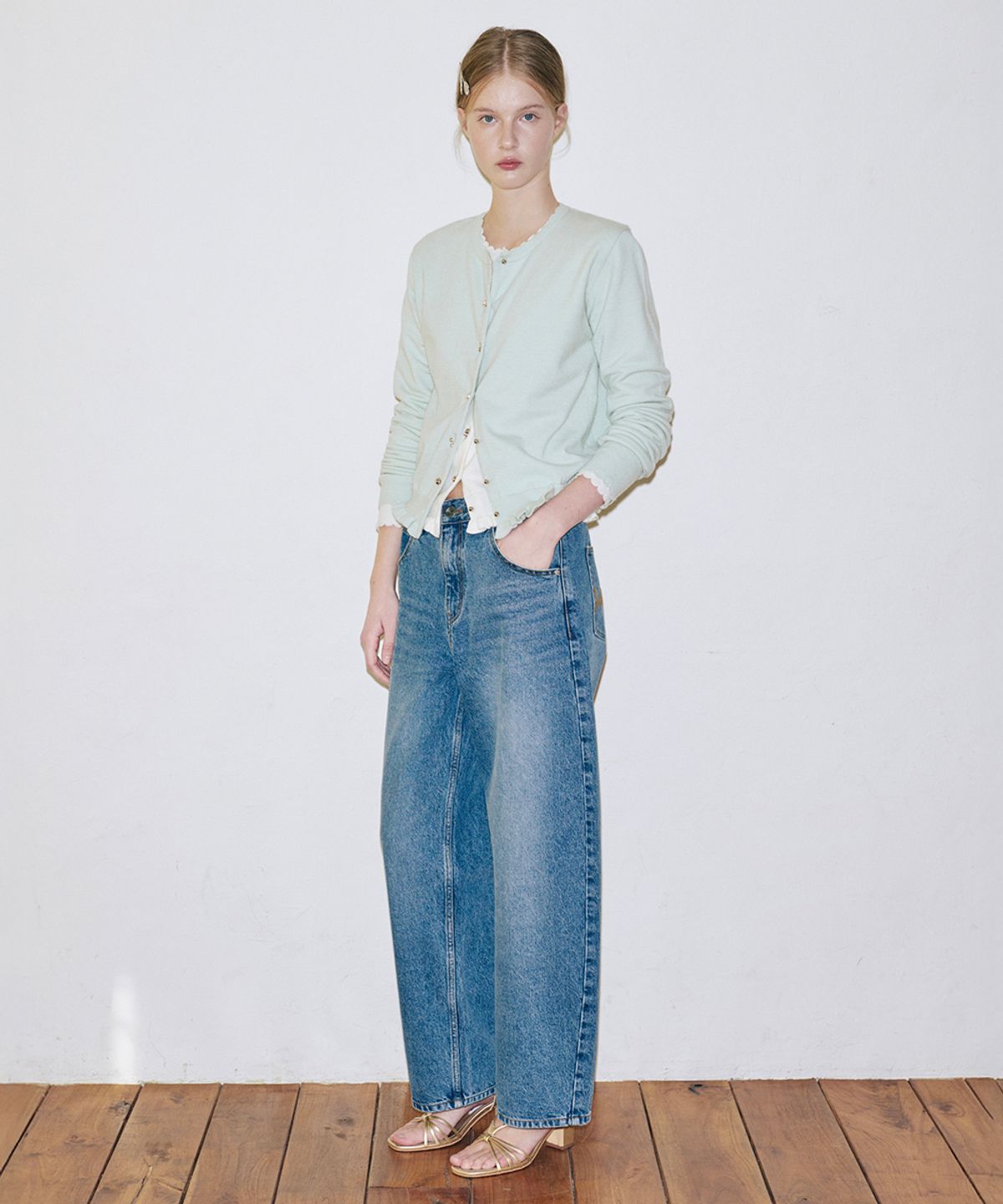 시눈(SINOON) Silver Pebble Cardigan (Mint)