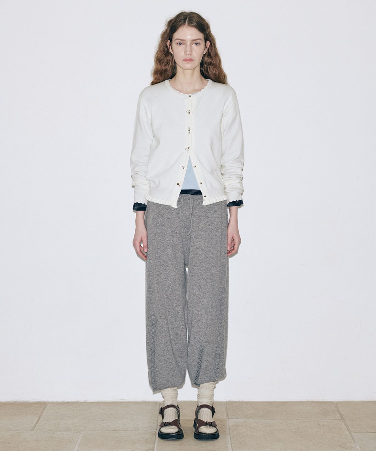 시눈(SINOON) Silver Pebble Cardigan (Ivory)