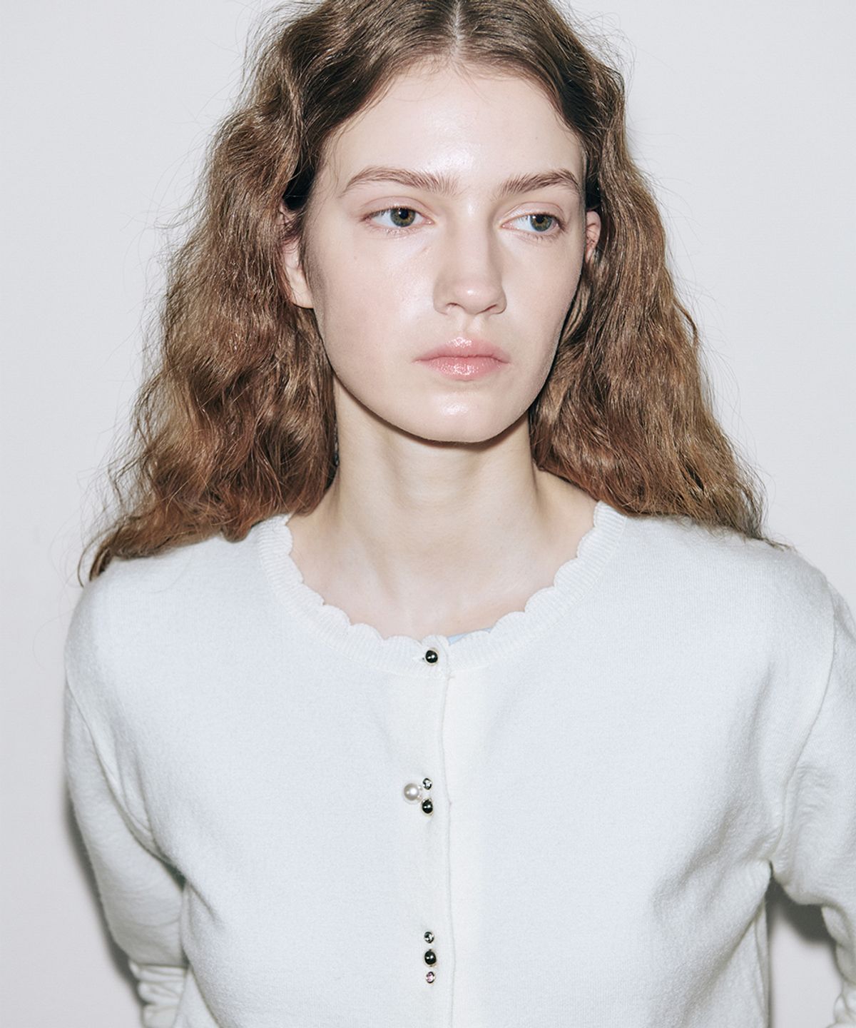 시눈(SINOON) Silver Pebble Cardigan (Ivory)