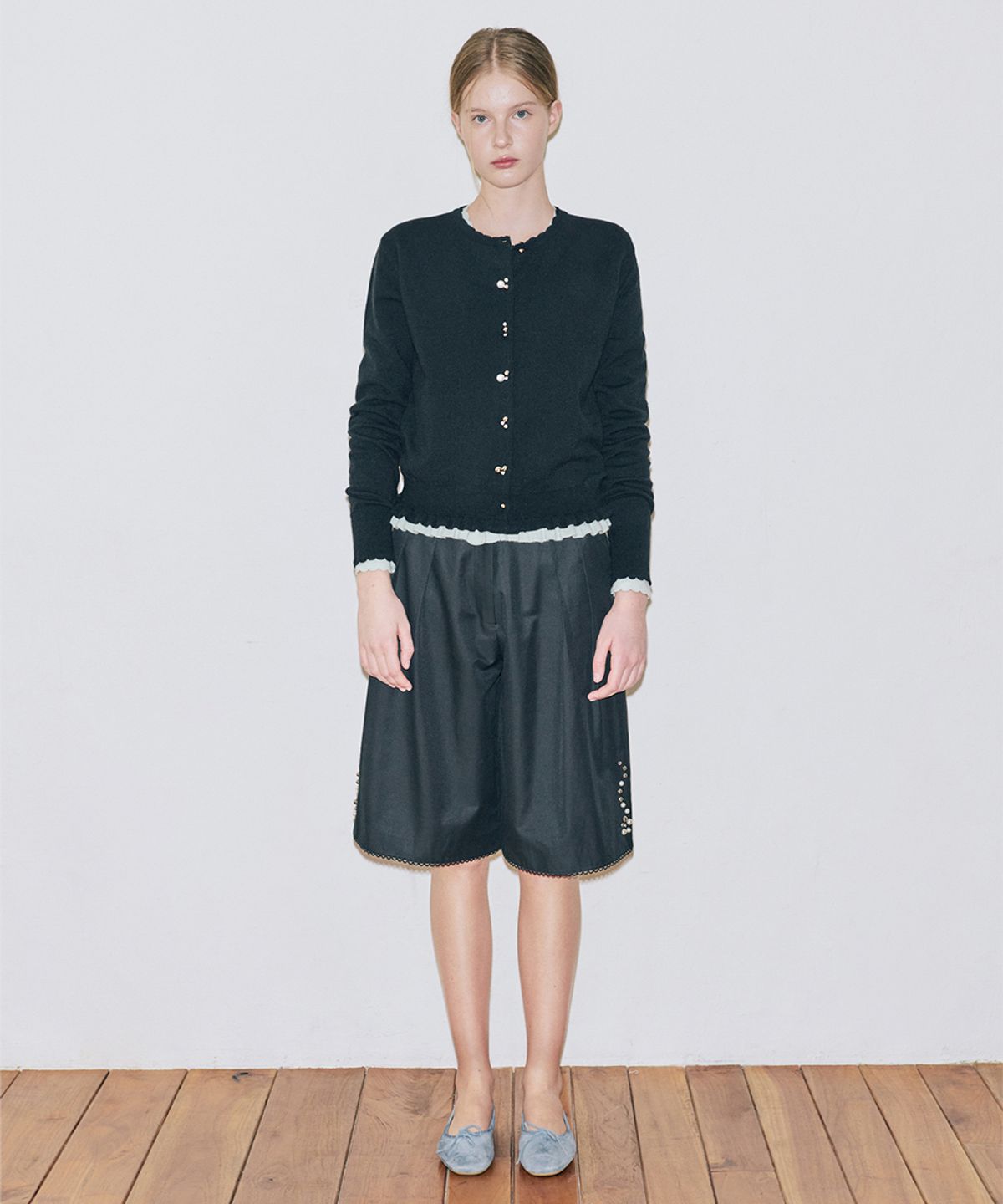 시눈(SINOON) Silver Pebble Cardigan (Black)