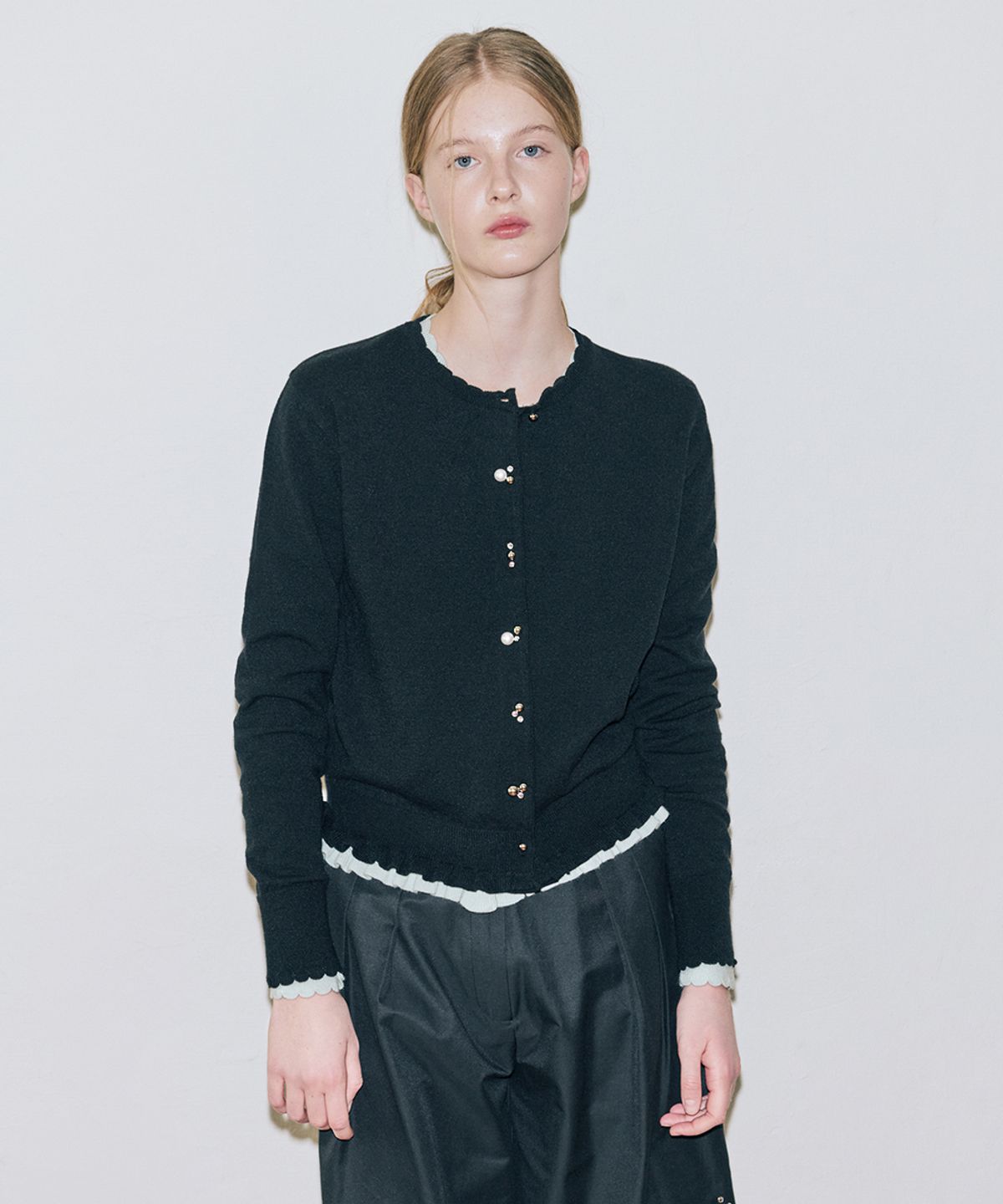 시눈(SINOON) Silver Pebble Cardigan (Black)