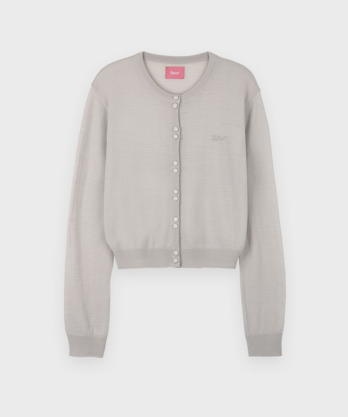 시눈(SINOON) Double Button Cardigan (Grey)