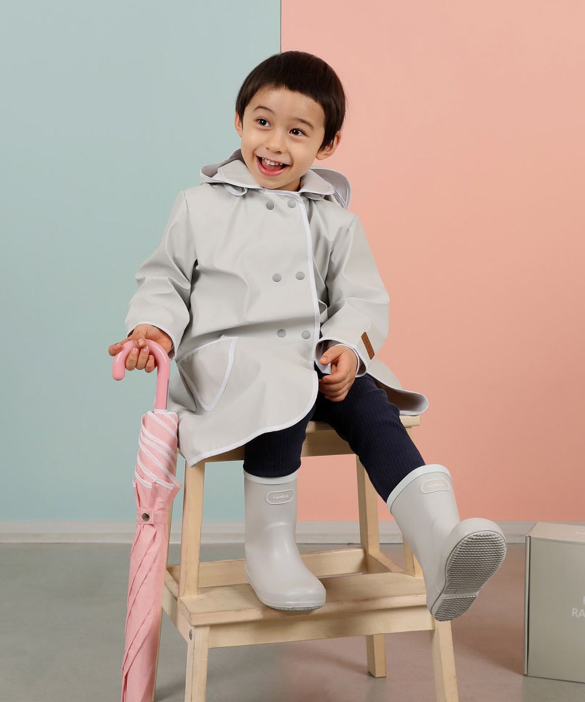 노르디코(NORDICO) 킨더 아동 장화 레인부츠 그레이