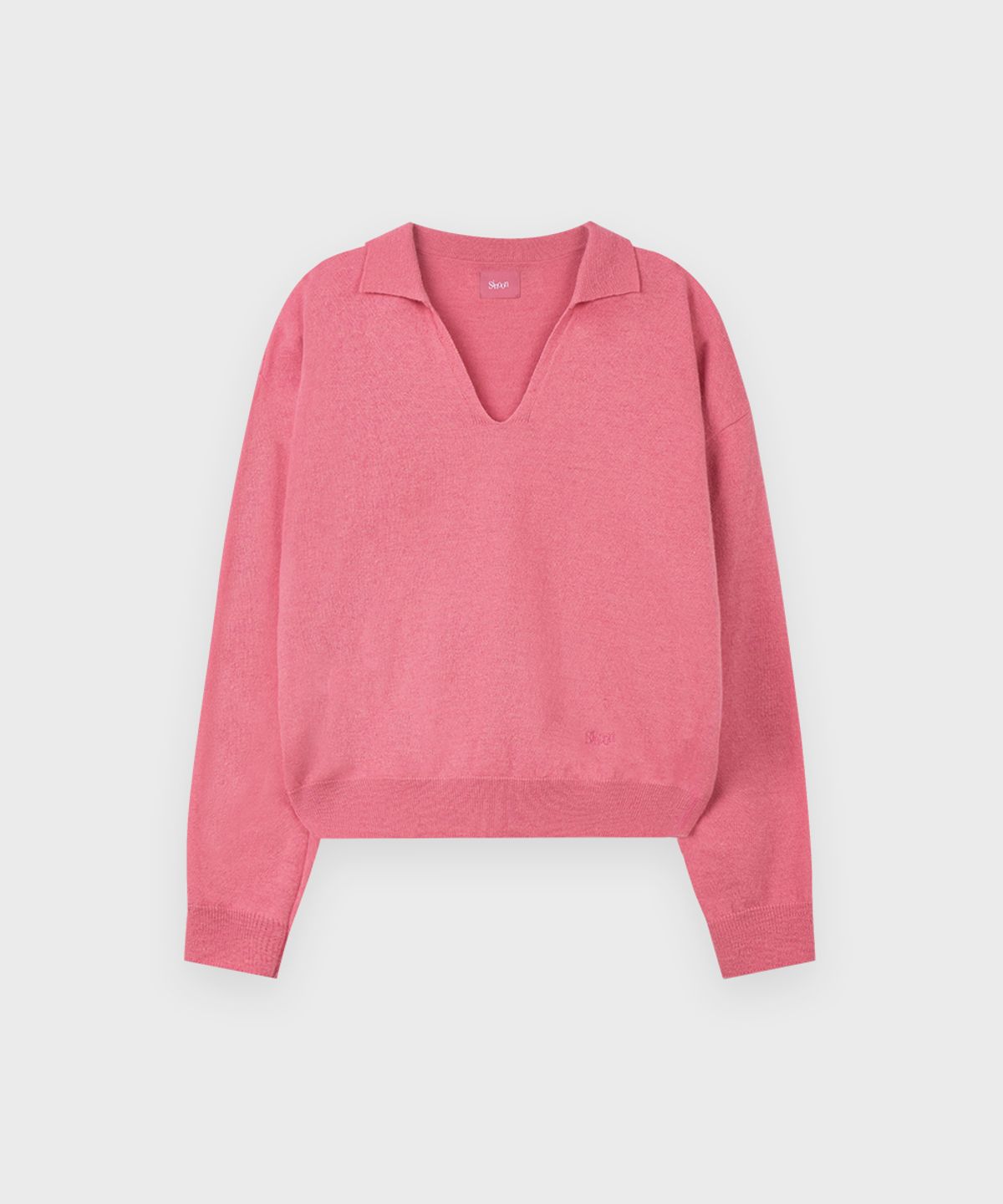시눈(SINOON) Sinoon Logo Collar Knit (Cherry)