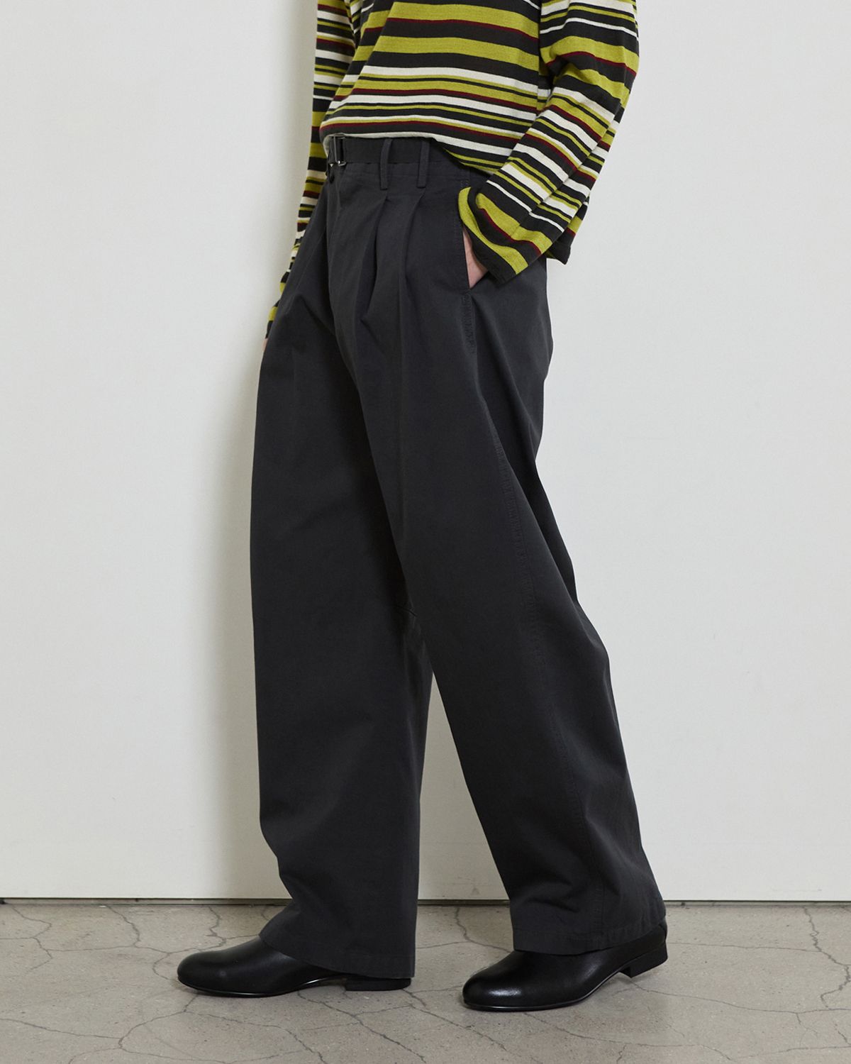 디앤드퀘스천(THEENDQUESTION) Chino belt pants / DARK GRAY