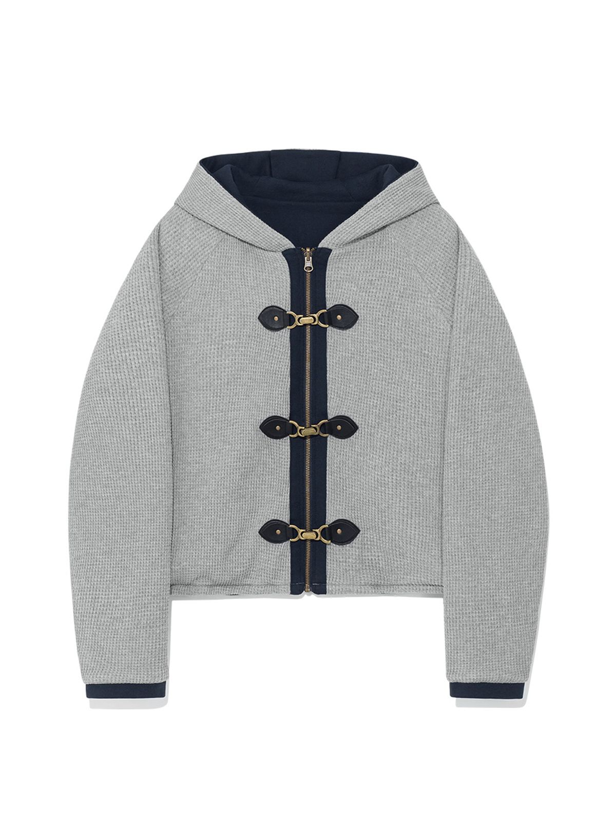 글로니(GLOWNY) NOVA REVERSIBLE WAFFLE JACKET (NAVY)