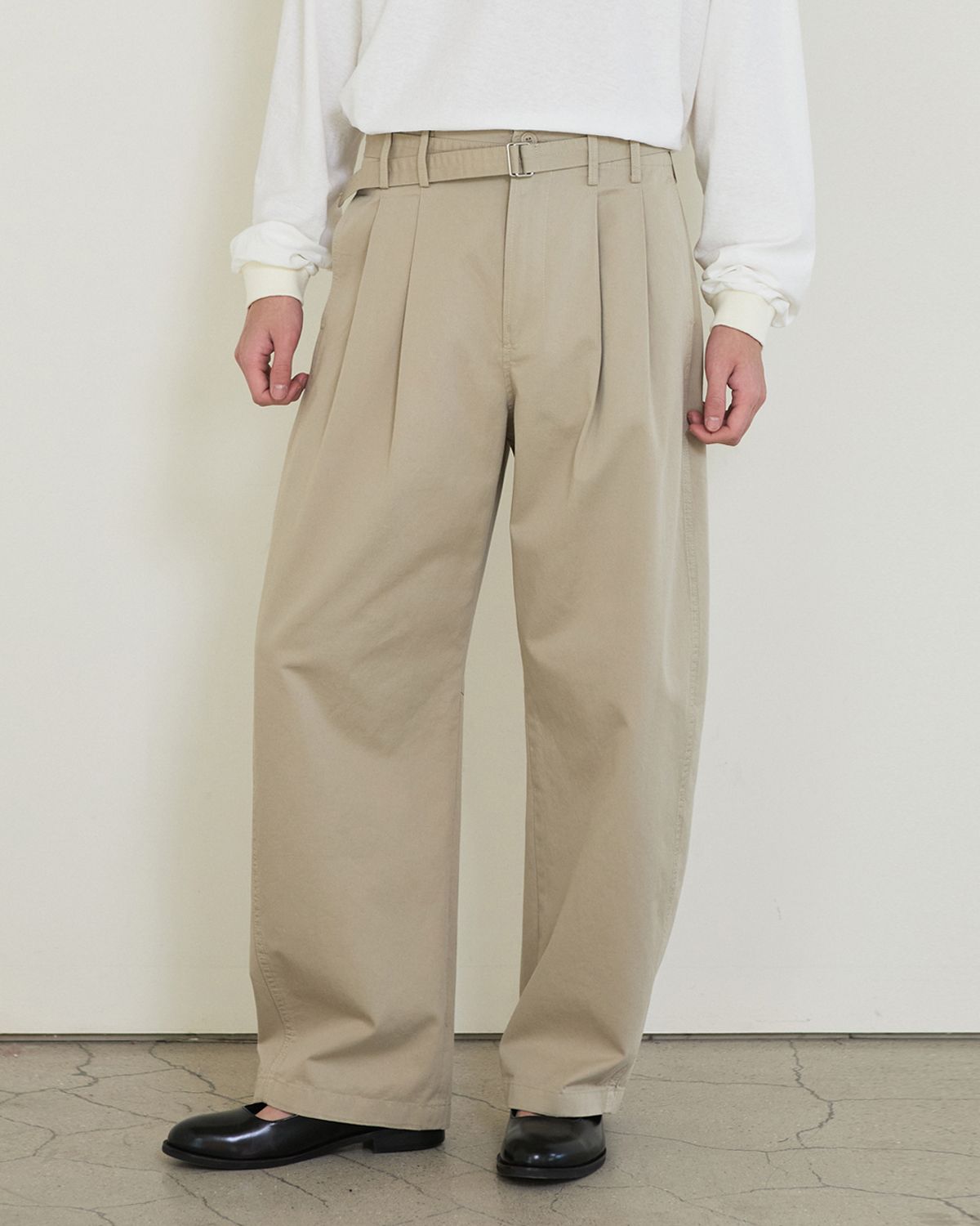 디앤드퀘스천(THEENDQUESTION) Chino belt pants / BEIGE