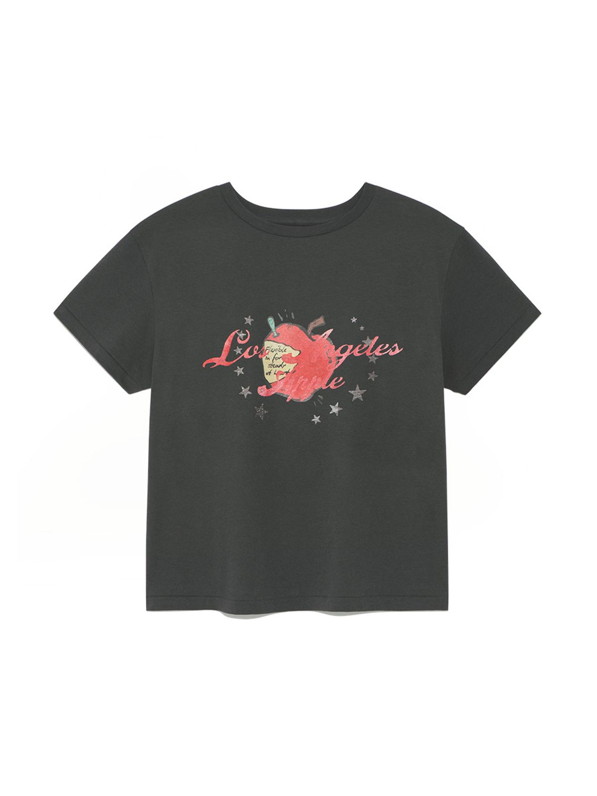 글로니(GLOWNY) APPLE GRAPHIC TEE (CHARCOAL)