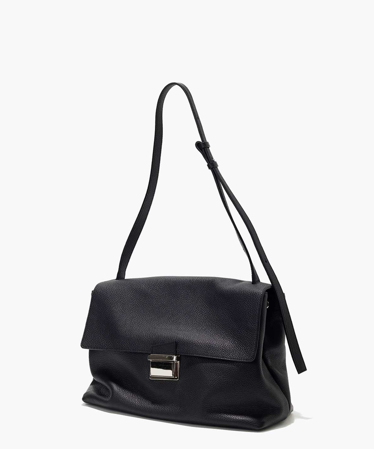 플로르(FLOR) 델피 라지 사첼 숄더백 Delfi Leather Satchel Bag Large Black