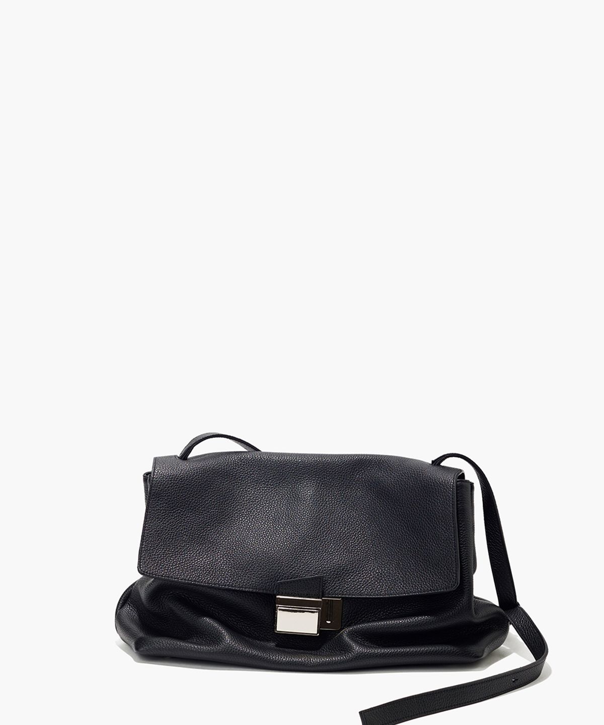 플로르(FLOR) 델피 라지 사첼 숄더백 Delfi Leather Satchel Bag Large Black