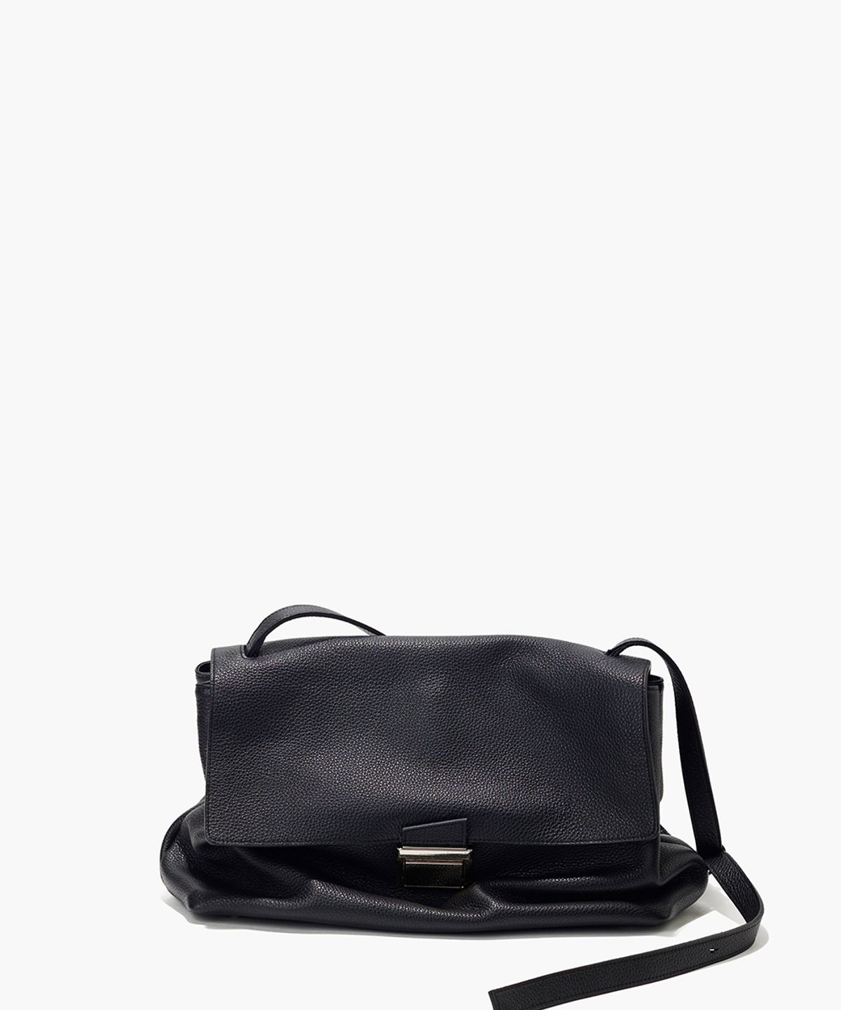 플로르(FLOR) 델피 라지 사첼 숄더백 Delfi Leather Satchel Bag Large Black