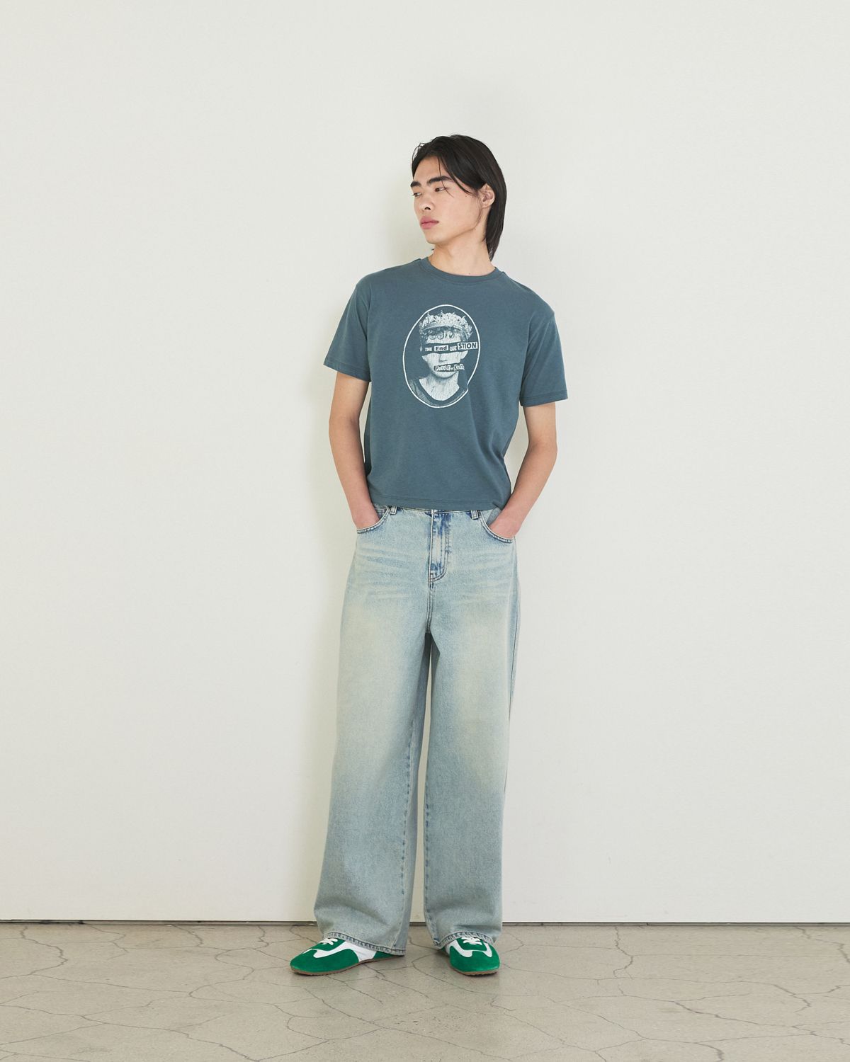 디앤드퀘스천(THEENDQUESTION) Vintage washed jeans / LIGHT BLUE