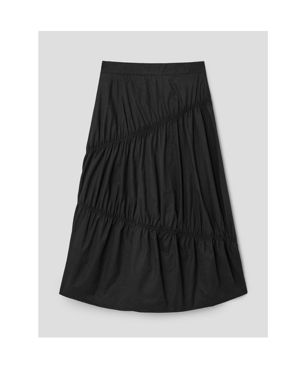 에잇세컨즈(8SECONDS) 셔링 롱스커트  블랙