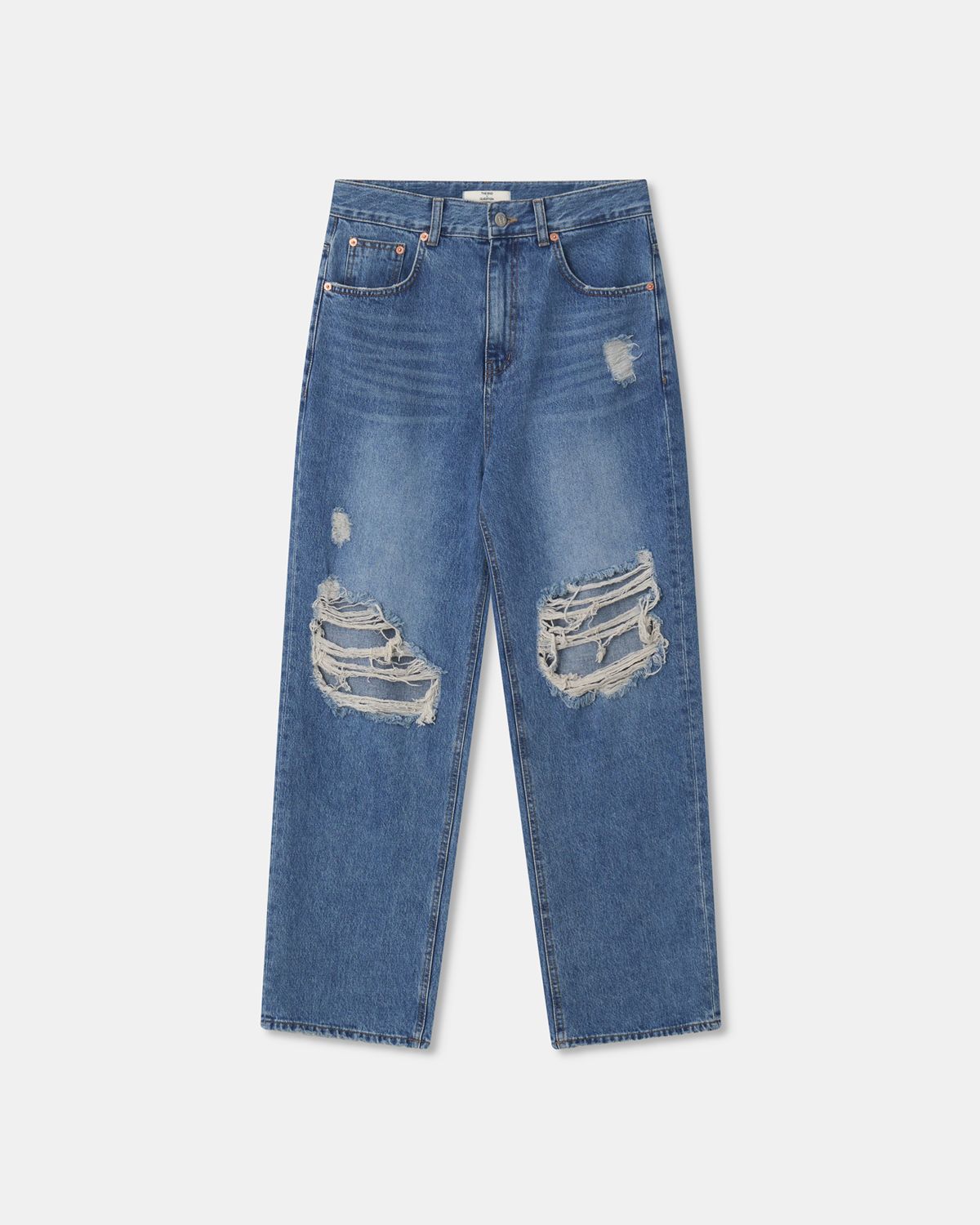 디앤드퀘스천(THEENDQUESTION) Damage washed jeans / BLUE