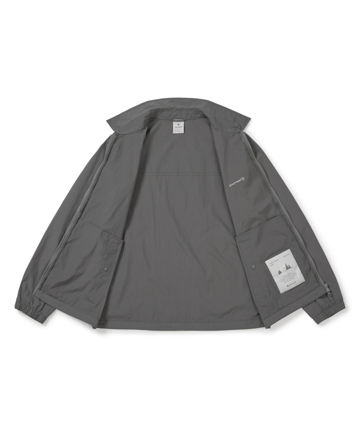 스노우피크 어패럴(SNOWPEAK APPAREL) 경량 타슬란 카라형 자켓 (S26MMLWB52) Dark Gray