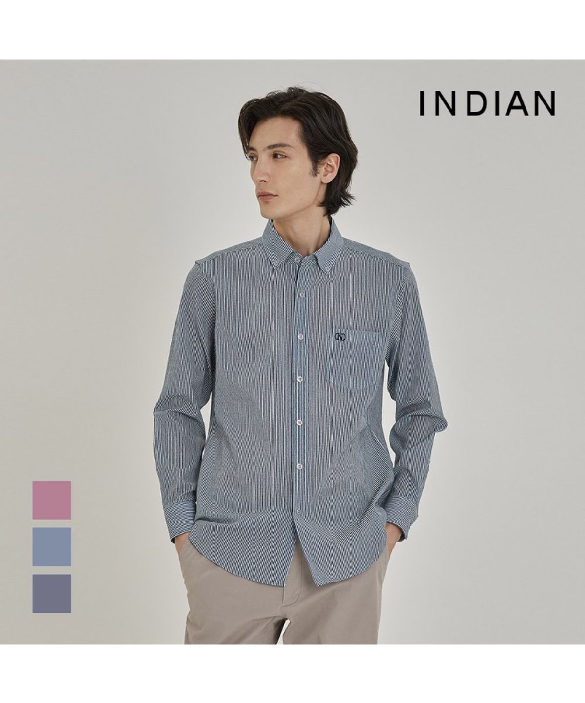 인디안(INDIAN) [26 신상] 수채화 스트라이프 PRT_MITNL6S2111