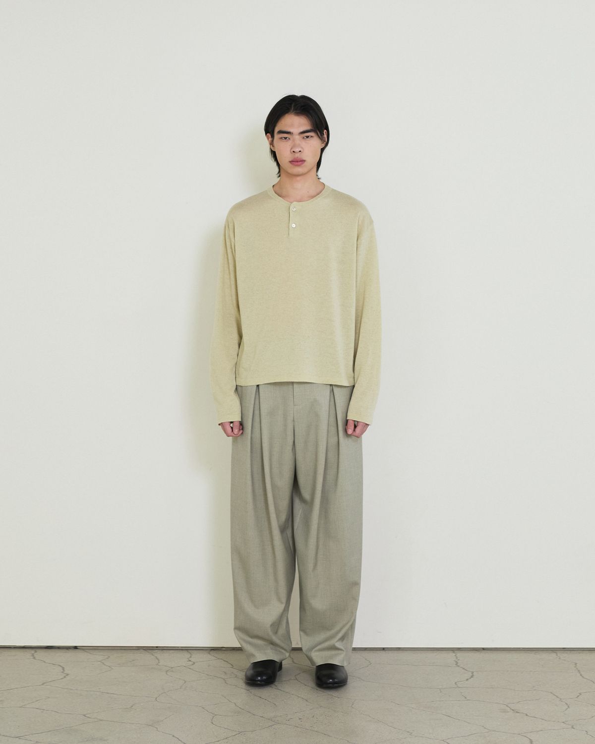 디앤드퀘스천(THEENDQUESTION) Banding wide pants / BEIGE