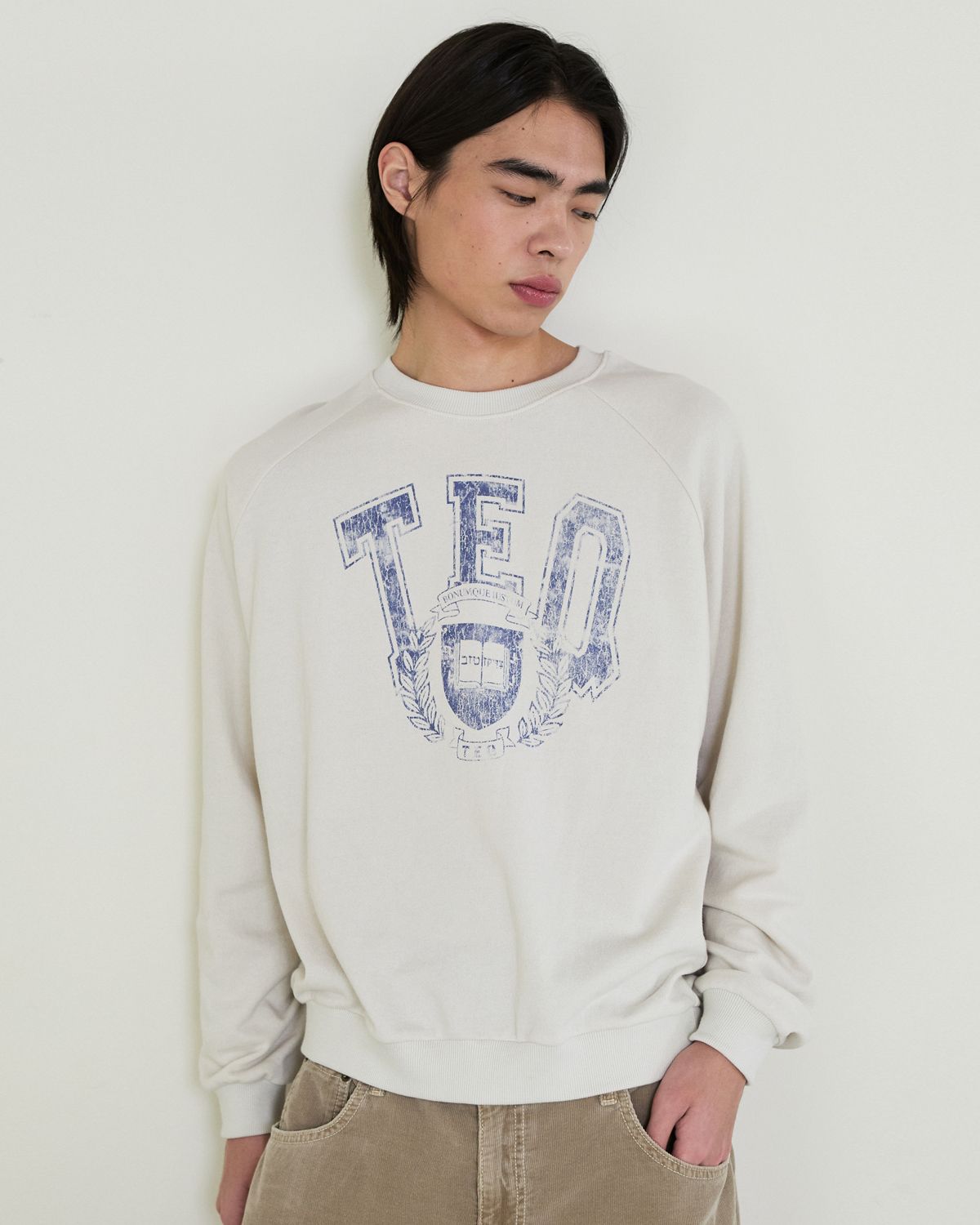 디앤드퀘스천(THEENDQUESTION) TEQ print t-shirt / BEIGE