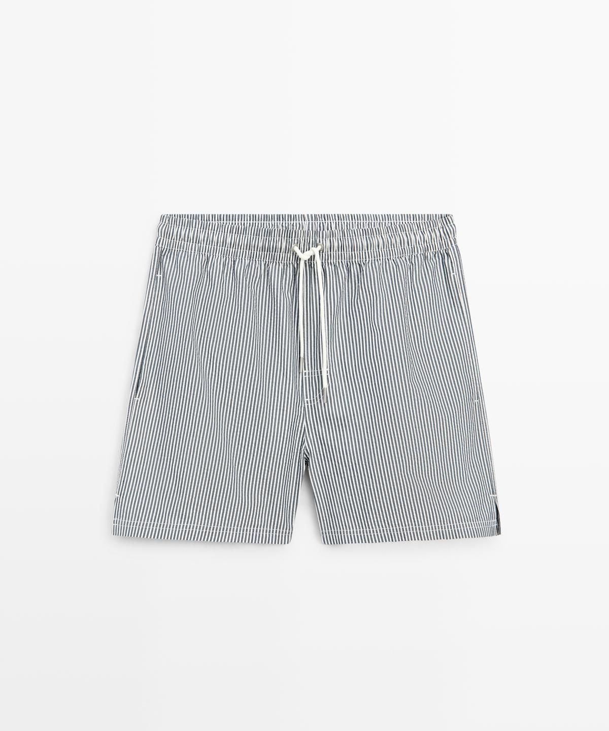 마시모두띠(MASSIMO DUTTI) 스트라이프 디테일 스윔팬츠