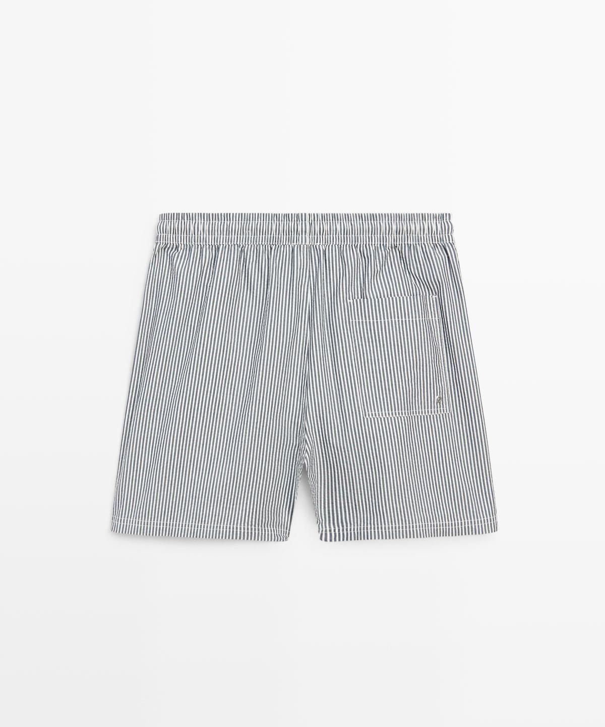 마시모두띠(MASSIMO DUTTI) 스트라이프 디테일 스윔팬츠