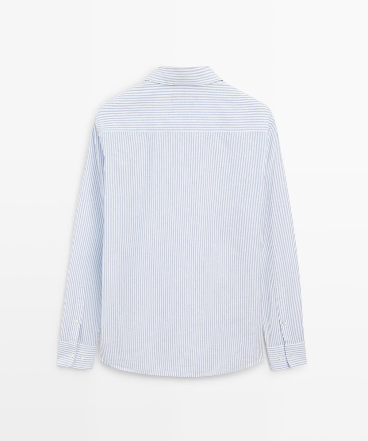 마시모두띠(MASSIMO DUTTI) 100% 코튼 스트라이프 셔츠