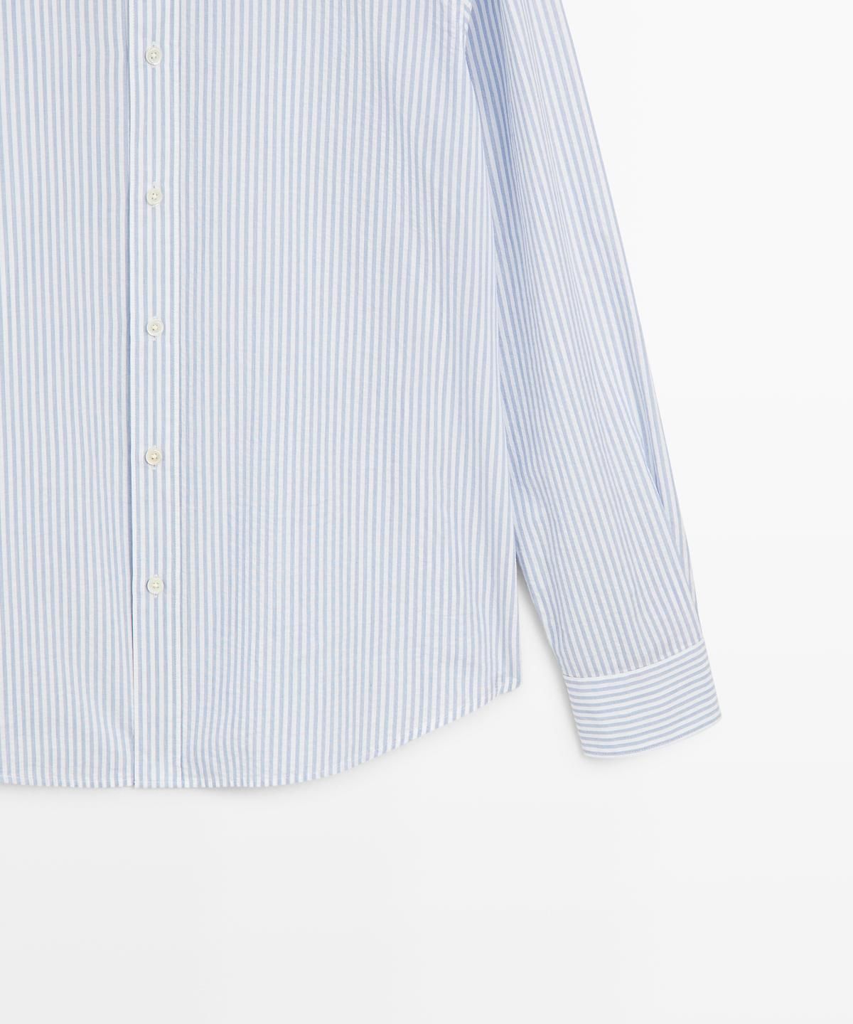 마시모두띠(MASSIMO DUTTI) 100% 코튼 스트라이프 셔츠
