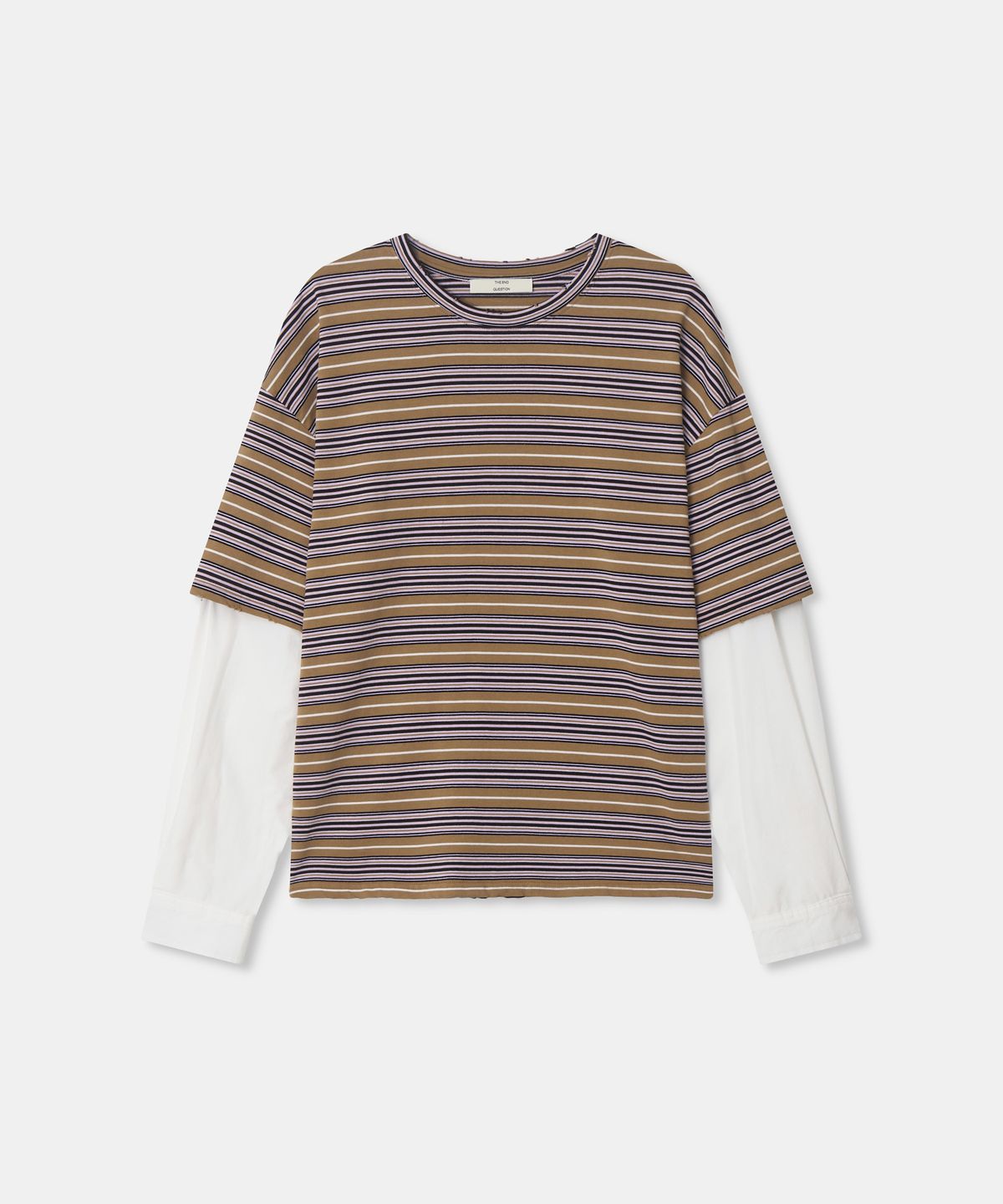 디앤드퀘스천(THEENDQUESTION) Shirt layered t-shirt / BEIGE