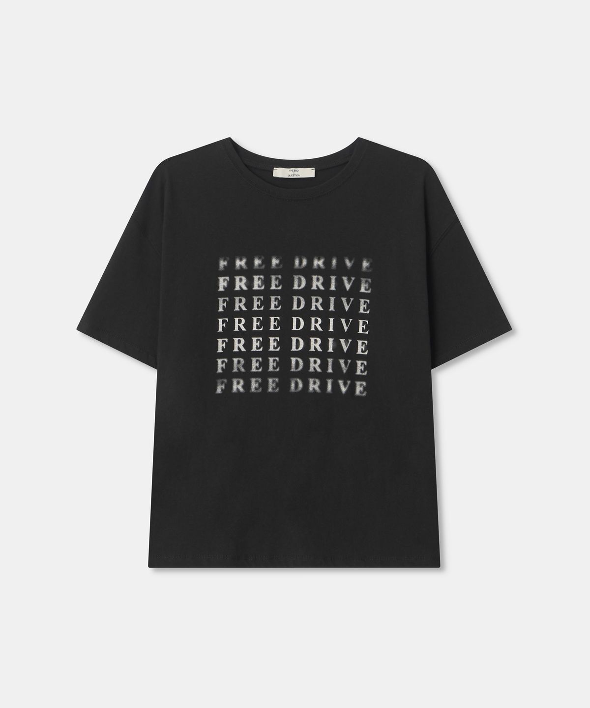 디앤드퀘스천(THEENDQUESTION) Freedrive print t-shirt / BLACK