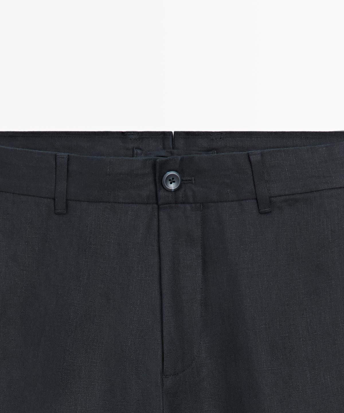마시모두띠(MASSIMO DUTTI) 테이퍼드핏 린넨 팬츠