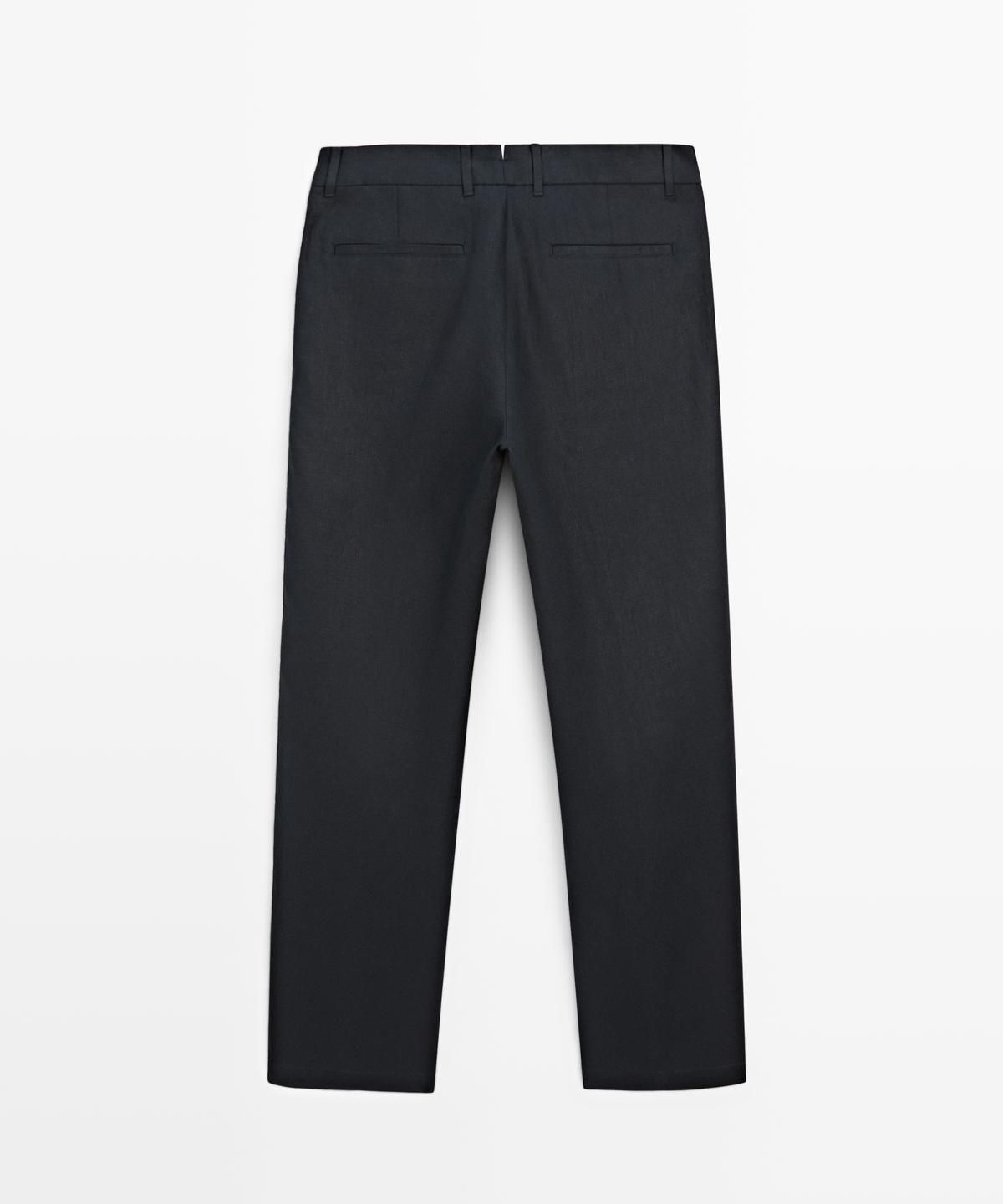 마시모두띠(MASSIMO DUTTI) 테이퍼드핏 린넨 팬츠