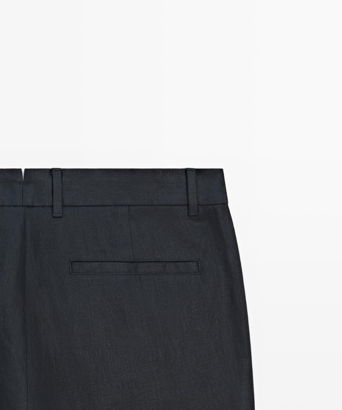 마시모두띠(MASSIMO DUTTI) 테이퍼드핏 린넨 팬츠