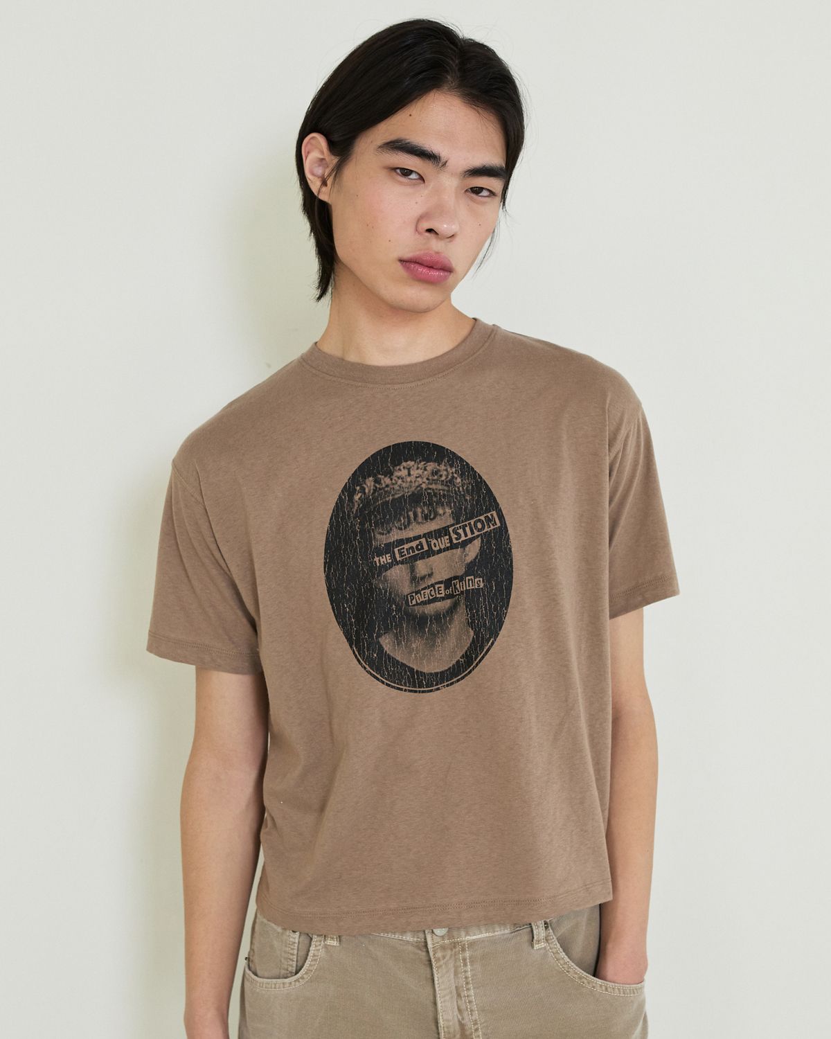 디앤드퀘스천(THEENDQUESTION) King Vintage t-shirt / BEIGE