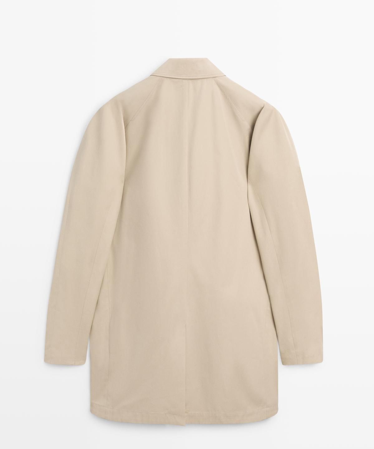 마시모두띠(MASSIMO DUTTI) 체크 코튼 블렌드 트렌치코트