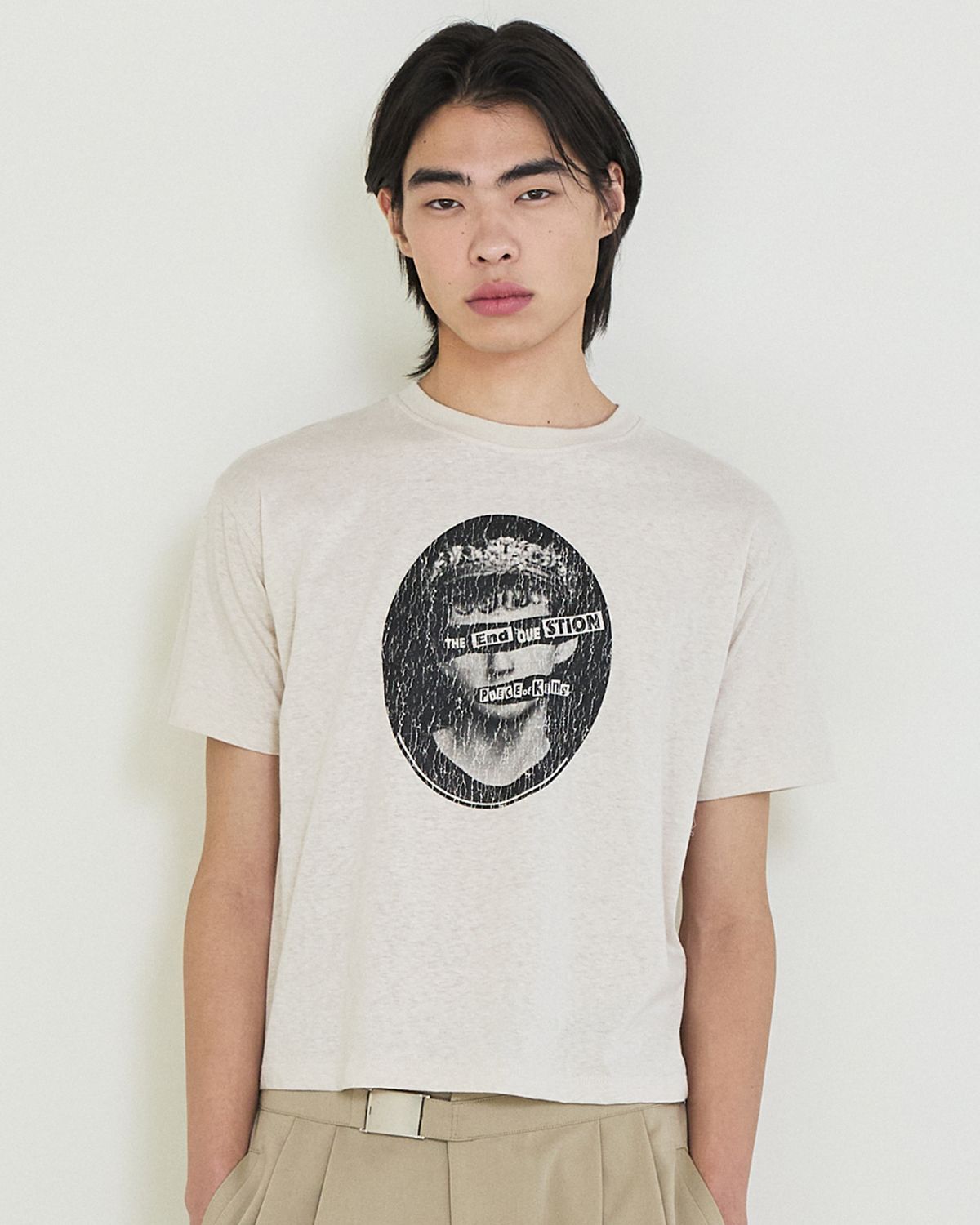 디앤드퀘스천(THEENDQUESTION) King Vintage t-shirt / IVORY