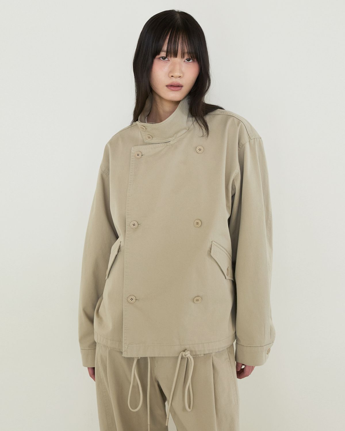 디앤드퀘스천(THEENDQUESTION) Chino double jacket / BEIGE